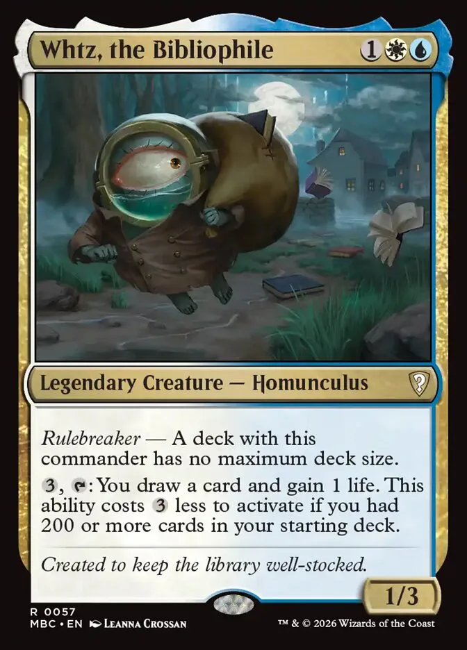 Whtz, the Bibliophile — Magic: The Gathering card